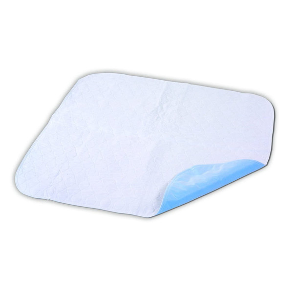 Essential Medical Supply Quik-Sorb 36" x 54" Quilted Birdseye Cotton Reusable Underpad - Extra Large Waterproof Incontinence Bed Pads for Adults, Washable and Reusable with Birdseye Cotton Topsheet