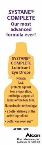 Systane Lubricant Eye Drops Complete Optimal Dry Eye Relief Twin Pack 10ml each