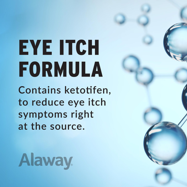 Alaway Antihistamine Eye Drops for Itchy Eyes, Fast-Acting, Up to 12-Hour Eye Itch Relief, Clinically Tested Prescription-Strength Formula, 0.34 Fl Oz