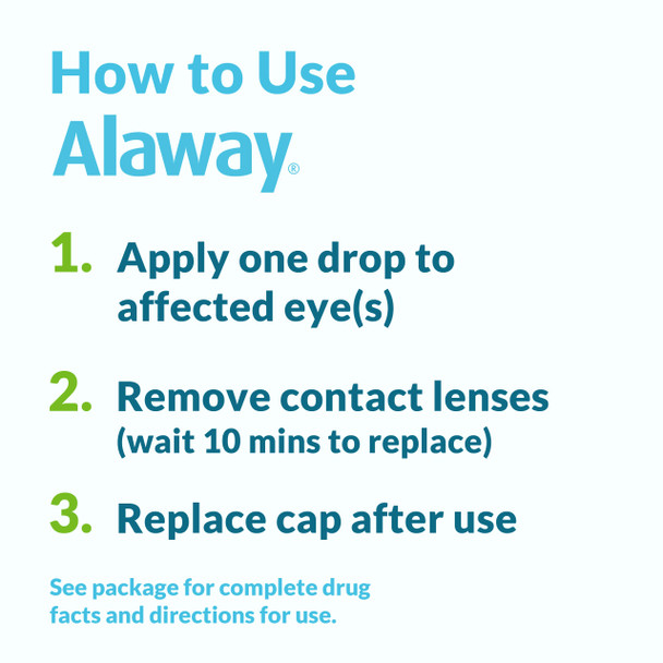 Alaway Antihistamine Eye Drops for Itchy Eyes, Fast-Acting, Up to 12-Hour Eye Itch Relief, Clinically Tested Prescription-Strength Formula, 0.34 Fl Oz
