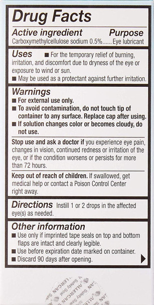 Refresh Tears Sterile Lubricant Eye Drops Moisturizing Relief For Dry Eyes 0.5oz