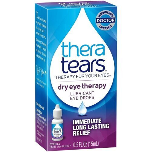Thera Tears Dry Eye Therapy Relief Lubricant Soothing Drops Sterile 0.5 fl oz