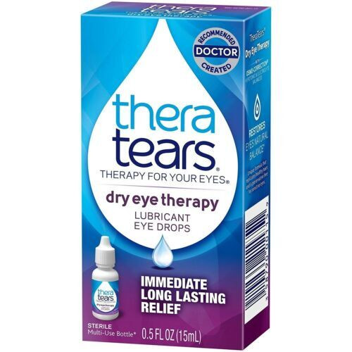 Thera Tears Dry Eye Therapy Relief Lubricant Soothing Drops Sterile 0.5 fl oz