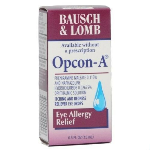 Bausch + Lomb Opcon-A Antihistamine & Redness Reliever Eye Drops Sterile 0.5 Oz