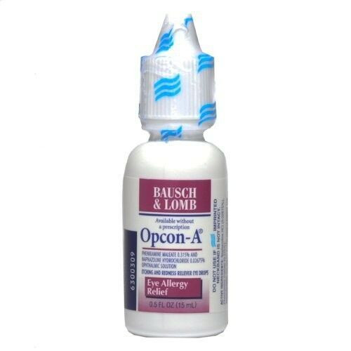 Bausch + Lomb Opcon-A Antihistamine & Redness Reliever Eye Drops Sterile 0.5 Oz