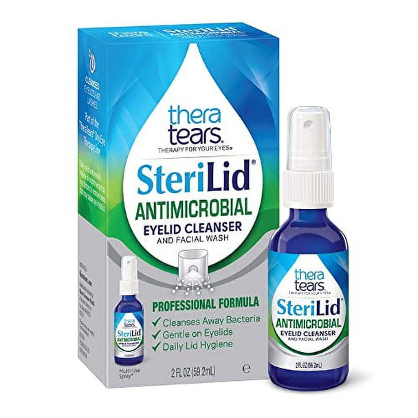 TheraTears SteriLid Eyelid Cleanser and Face Wash, for irritated eyes, 2 fl oz Spray
