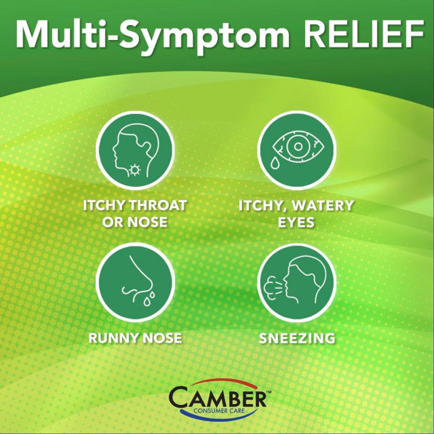 CAMBER PHARMACEUTICALS, INC Children's Cetirizine Oral Solution Syrup Allergy Relief for Sneezing, Runny Nose, Itchy, Watery Eyes Grape Flavor | 2 yrs. & Older