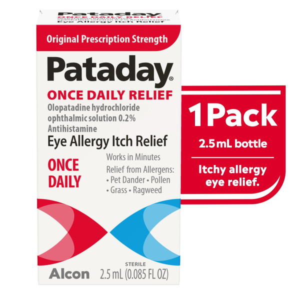 Pataday Once Daily Eye Allergy Itch Relief Eye Drops, 2.5 ml
