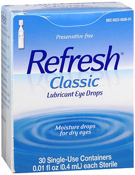 Refresh Lubricant Eye Drops Classic Dry Relief Preservative Free Sterile 0.01oz