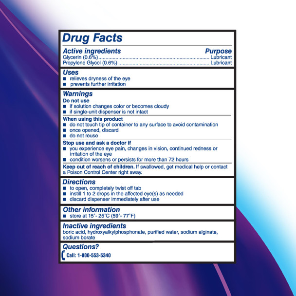Soothe Preservative-Free Lubricant Eye Drops, Dry Eye Relief, Moisturizing, for Fast Relief & Gentle Enough for Sensitive Eyes and LASIK Dryness, Single-Use Vials, 30 Count