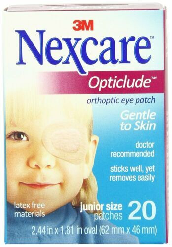 3M Nexcare Opticlude Orthoptic Eye Patch Gentle Skin Latex Free Material 20ct