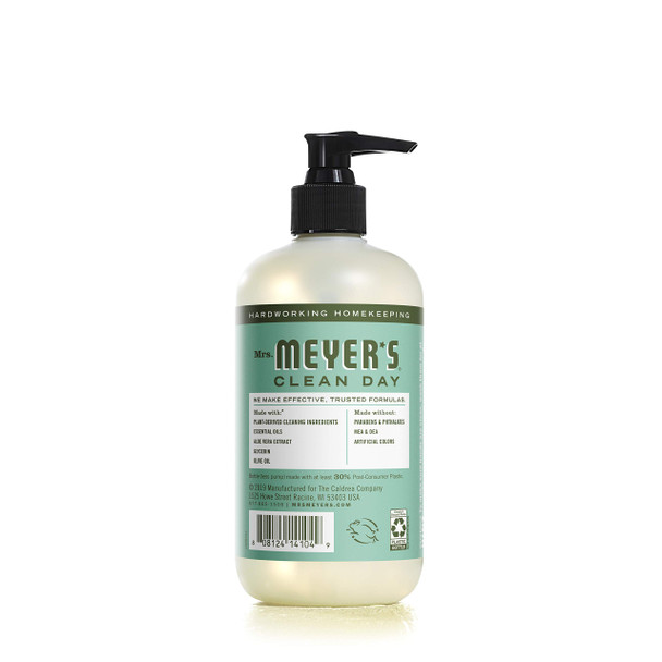 MRS. MEYER'S CLEAN DAY Liquid Hand Soap, Cruelty Free and Biodegradable Hand Wash Made with Essential Oils, Basil Scent, 12.5 oz - Pack of 6