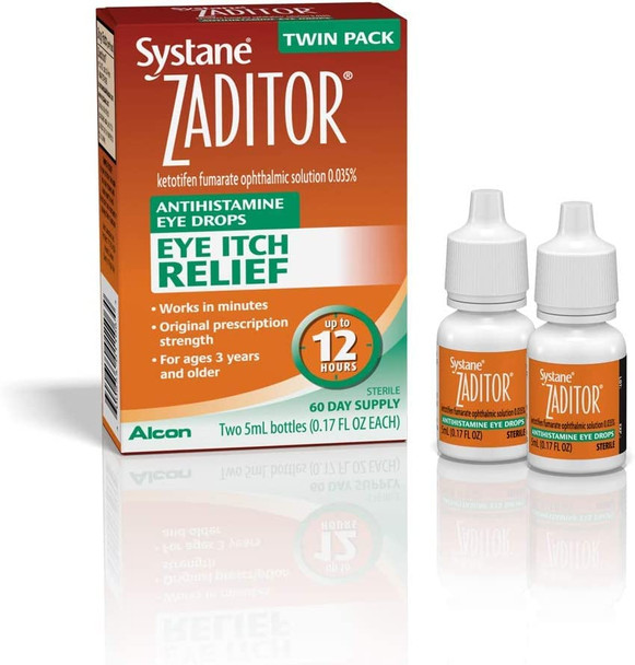 Systane Antihistamine Eye Drops, Twin Pack, 5-mL Each, 0.17 Ounce (Pack of 2)