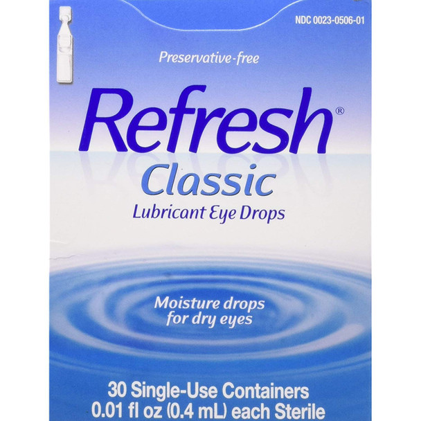 l Allergan Refresh Lubricant Eye Drops For Mild To Moderate Dry Eye, Single Use - 30 Ea