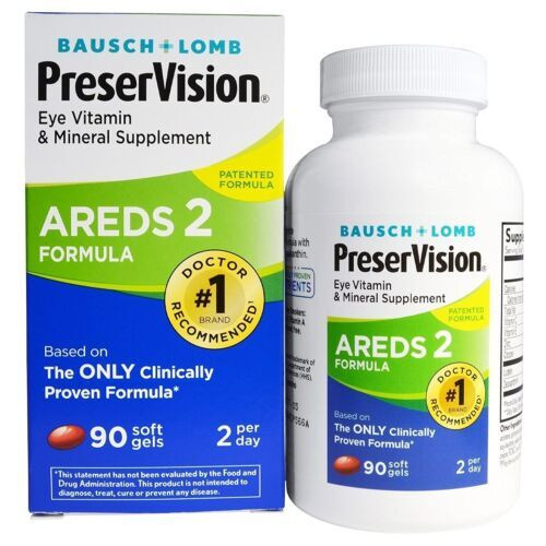Bausch & Lomb PreserVision Eye Vitamin & Mineral AREDS 2 Formula Sofgel 90 Count