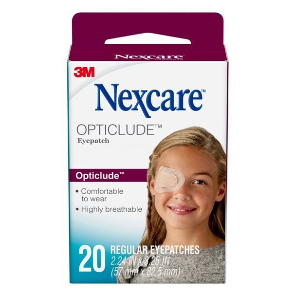 3M Nexcare Opticlude Orthoptic Eye Patches First Aid Gentle to Skin Regular 20ct