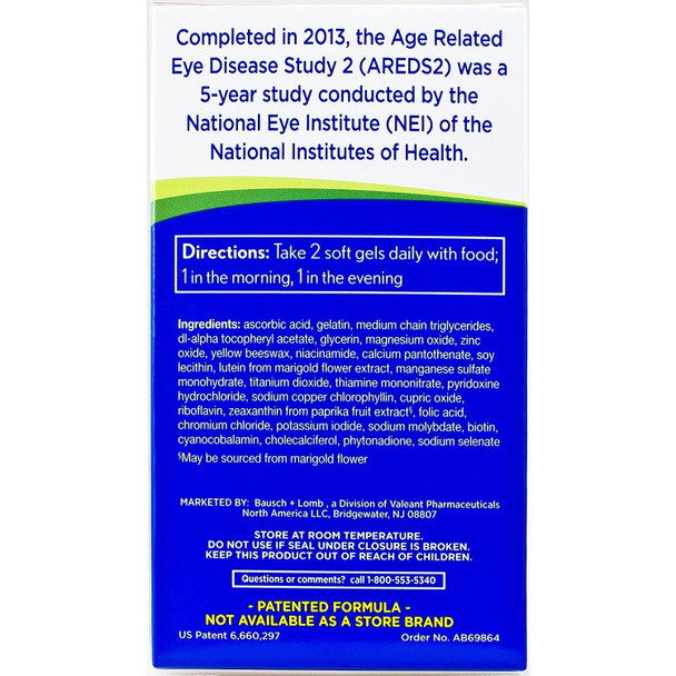 Bausch & Lomb PreserVision AREDS 2 Formula + Eye Multivitamin Softgels 100 Count