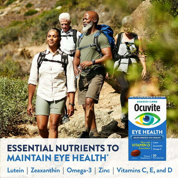 B&L Ocuvite Eye Health Formula Vitamin & Mineral Softgels Supplement 30 Count