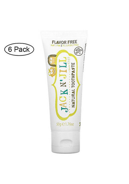 Jack N Jill Kids - Toothpaste Natural Flavor Free - CS of 6-1.76 OZ
