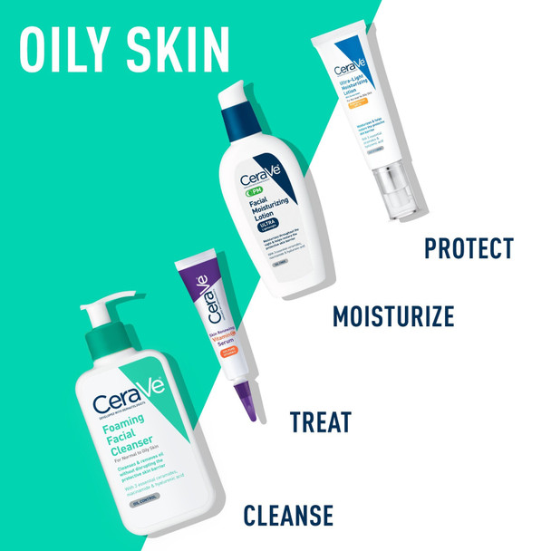 CeraVe PM Oil Free Facial Moisturizing Lotion with 3 Essential Ceramides 3 Ounce