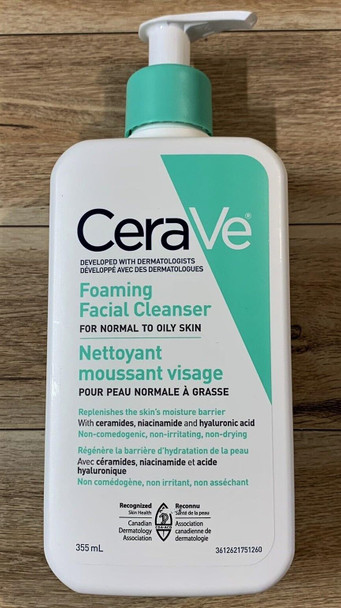 CeraVe Foaming Facial Cleanser, Daily Face Wash for Oily Skin with Hyaluronic Acid, Ceramides, and Niacinamide, Fragrance Free Paraben Free, 12 Fluid Ounce