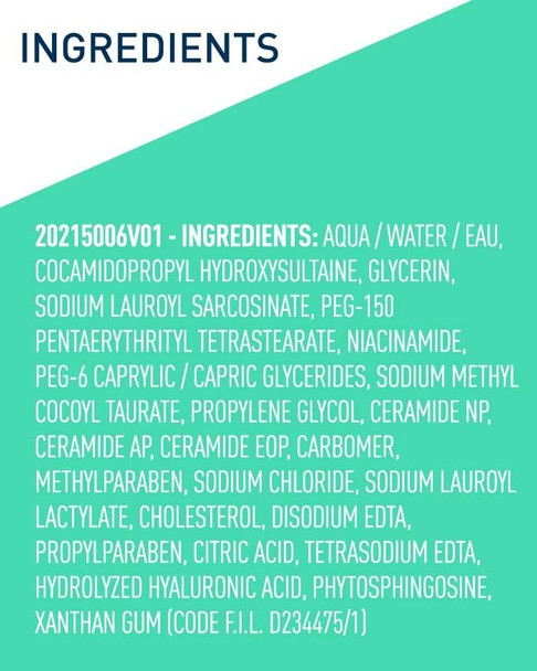 CeraVe Foaming Facial Cleanser, Daily Face Wash for Oily Skin with Hyaluronic Acid, Ceramides, and Niacinamide, Fragrance Free Paraben Free, 12 Fluid Ounce