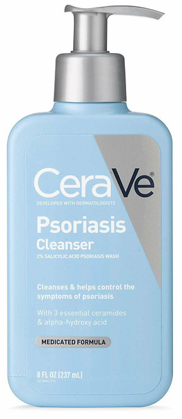 CeraVe Psoriasis Skin Therapy Cleanser Treatment with Medicated Formula 8 Ounce
