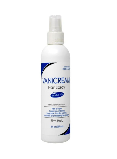 Vanicream Firm Hold Hairspray, Fragrance and Gluten Free, For Sensitive Skin, 8 Ounce, Packaging May Vary
