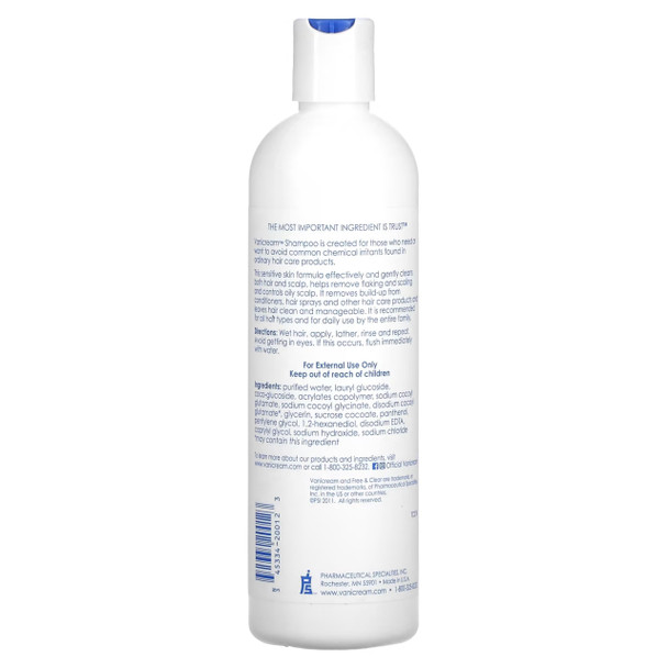 Vanicream Hair Shampoo 12 Oz