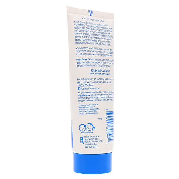 VANICREAM Skin Cream Tube 4 OZ by Vanicream