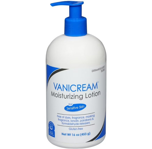 Vanicream Moisturizing Lotion with Pump | Fragrance and Gluten Free | For Sensitive Skin | 16 Ounce (Pack of 1)