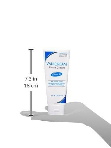 Vanicream Shave Cream For Sensitive Skin Non-Lathering Formula Dye Free 6 Ounce