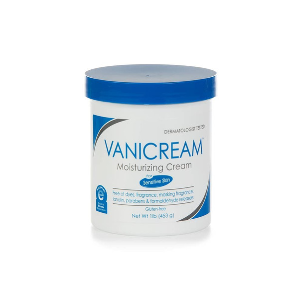 Vanicream Moisturizing Cream, For Sensitive Skin, Fragrance Free (Pump), 1 lb (453 g)