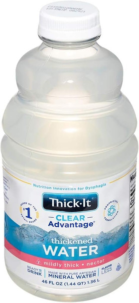 Thick-It AquaCareH2O Thickened Beverage 46 oz. Bottle Unflavored Ready to Use Nectar Consistency, B480-A7044 - Sold by: Pack of One