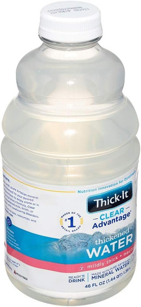 Thick-It AquaCareH2O Thickened Beverage 46 oz. Bottle Unflavored Ready to Use Nectar Consistency, B480-A7044 - Sold by: Pack of One