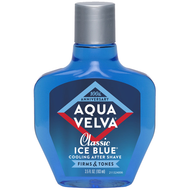 Aqua Velva After Shave, Classic Ice Blue, Soothes, Cools, and Refreshes Skin, 3.5 Ounce