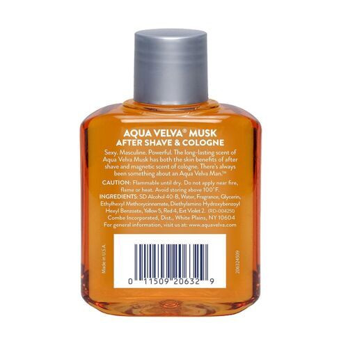 Aqua Velva Musk After Shave Cologne Soothe Cool Refresh Nourishing Skin 3.5oz