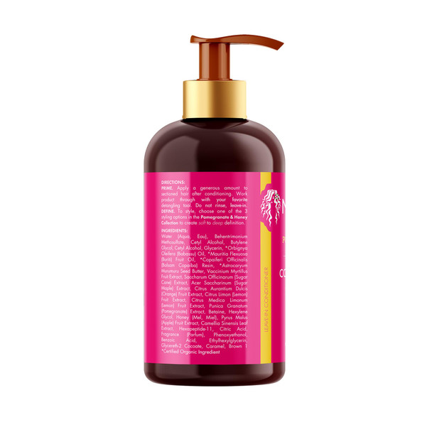 Mielle Organics Pomegranate & Honey Leave In Conditioner for Curly Hair - Moisturizing Detangler & Curly Hair Treatment to Help Repair Damage, Prevent Frizz & Improve Shine (12 Fl Oz)
