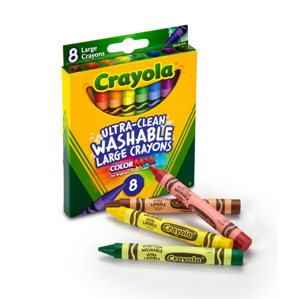 Crayola 5555 Kid's First Large Washable Crayons 8 Count