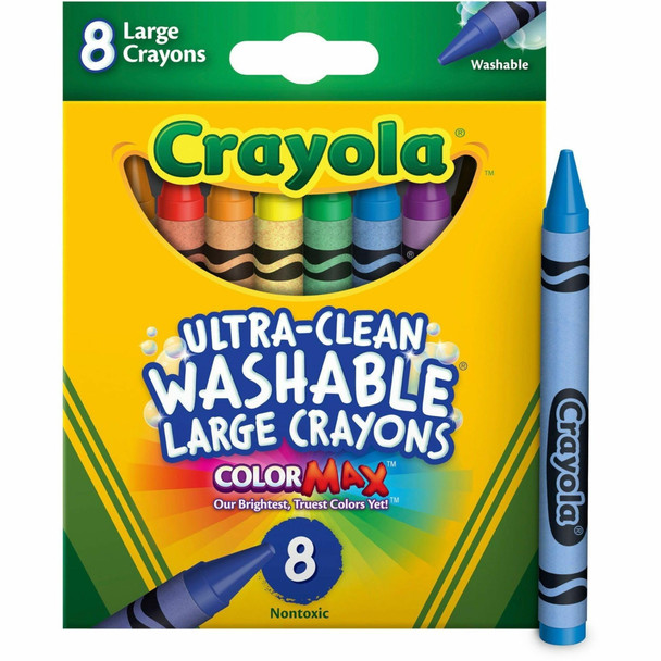 Crayola 5555 Kid's First Large Washable Crayons 8 Count