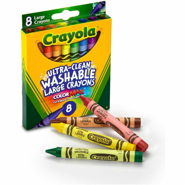 Crayola 5555 Kid's First Large Washable Crayons 8 Count