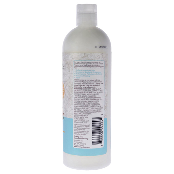 Dr. Natural Nourishing Argan Oil Hair Conditioner - Hydrating Conditioner for Women and Men with Shea Butter - Frizz Control and Hair Growth - 16 oz