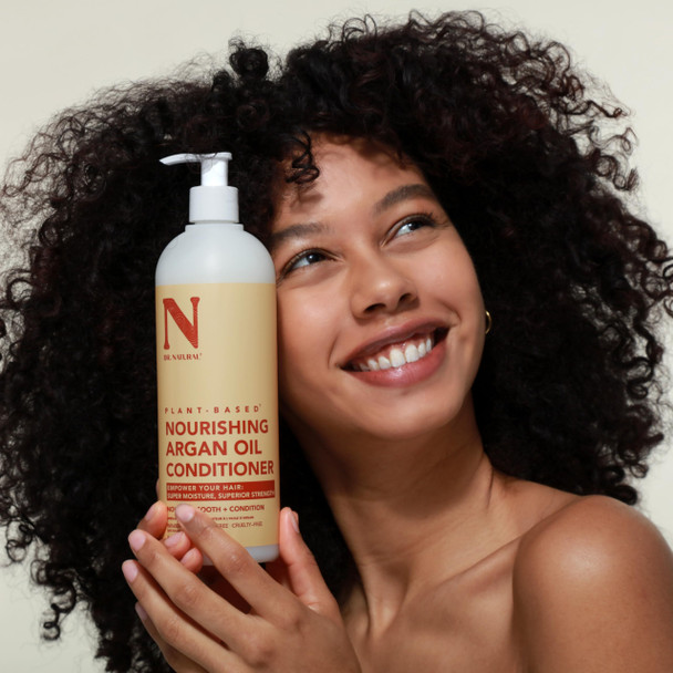 Dr. Natural Nourishing Argan Oil Hair Conditioner - Hydrating Conditioner for Women and Men with Shea Butter - Frizz Control and Hair Growth - 16 oz