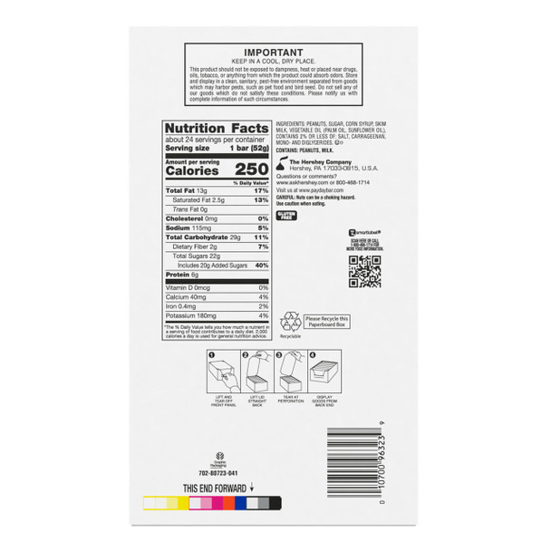 PAYDAY Peanut Caramel Candy Bars, 1.85 oz (24 Count)