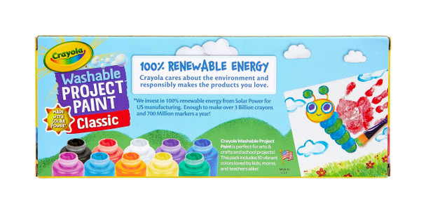 Crayola Washable Kid's Paint, Assorted Colors, Pack of 10