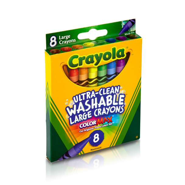 Crayola Ultra Clean Large Washable Crayons, School Supplies, 8 Count