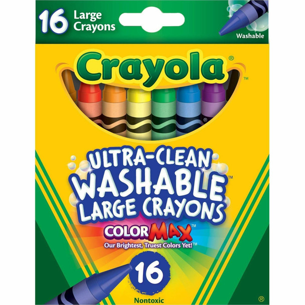 Crayola Ultra Clean Large Washable Crayons, School Supplies, 8 Count