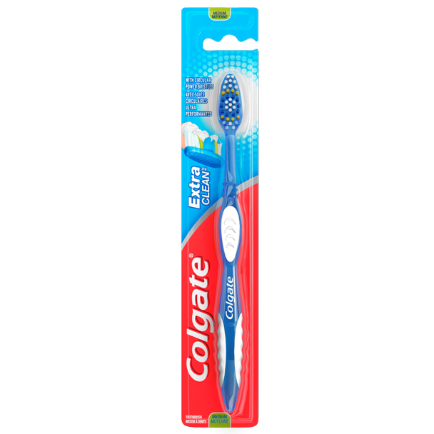 Colgate Extra Clean Toothbrush, Medium, Colors May Vary
