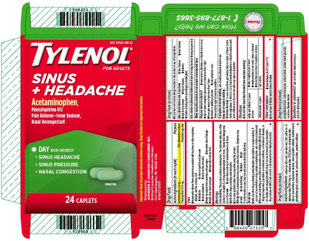 Tylenol, Sinus + Headache Caps, 24 Count