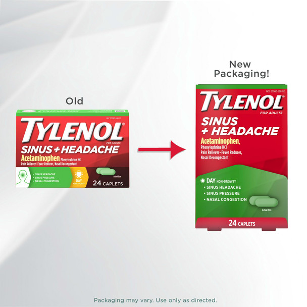 Tylenol, Sinus + Headache Caps, 24 Count
